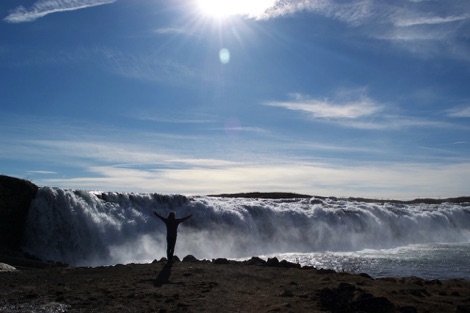 Standing next to Vatnsleysufoss, Iceland